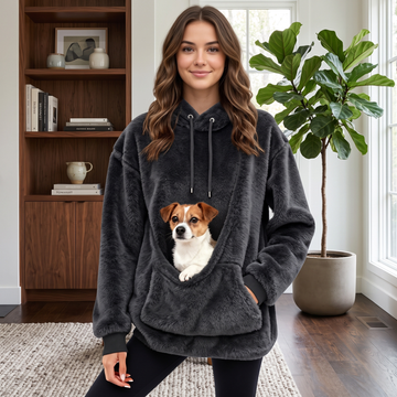 Cozy Pet Carrier Hoodie – Soft Fleece Kangaroo Pouch Sweatshirt for Small Dogs & Cats